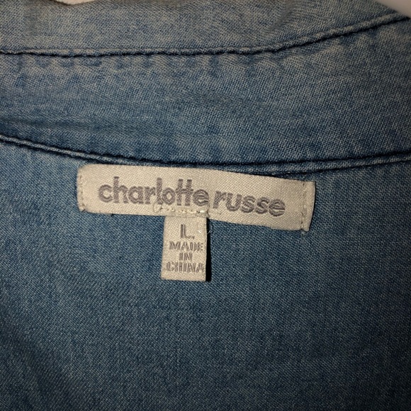 Charlotte Russe Chambray Ombré Belted Dress - Picture 3 of 6